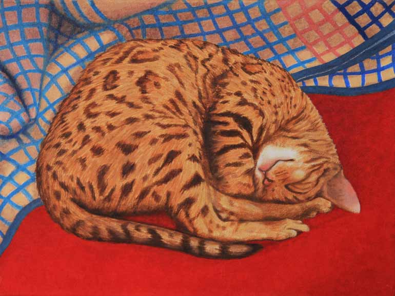 Painting of a cat