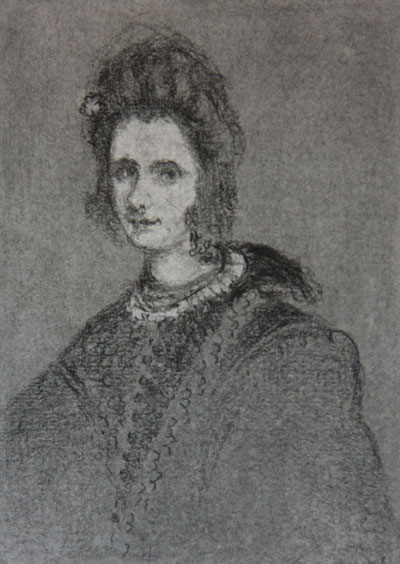 Carcoal sketches of famous portrait paintings, done by Annari van der Merwe