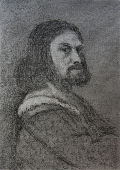 Carcoal sketches of famous portrait paintings, done by Annari van der Merwe