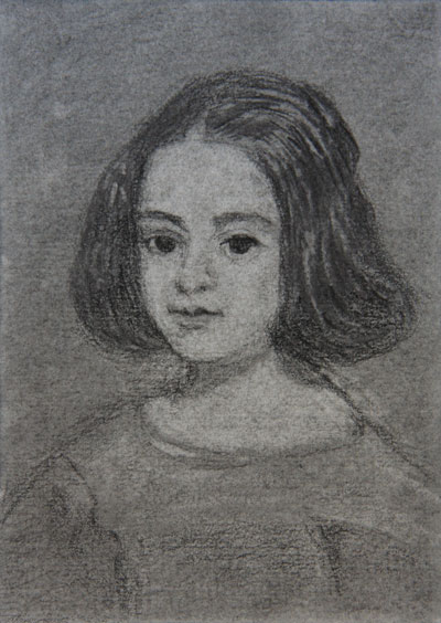 Carcoal sketches of famous portrait paintings, done by Annari van der Merwe
