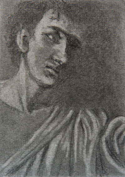 Carcoal sketches of famous portrait paintings, done by Annari van der Merwe