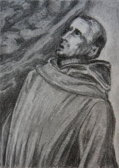 Carcoal sketches of famous portrait paintings, done by Annari van der Merwe