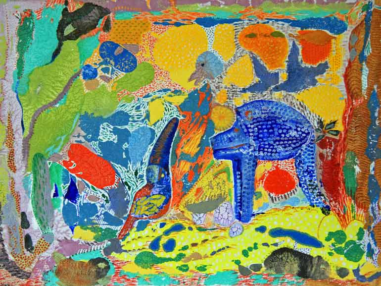 Bright abstract painting