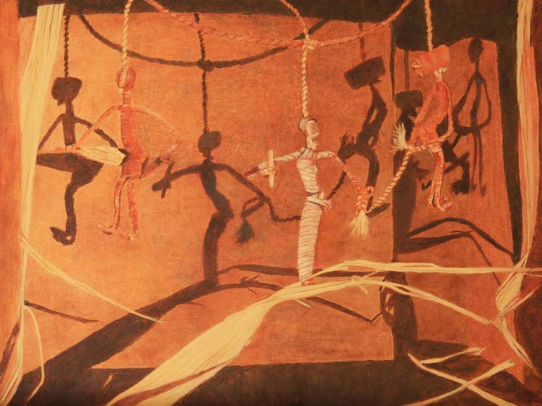 African inspired painting